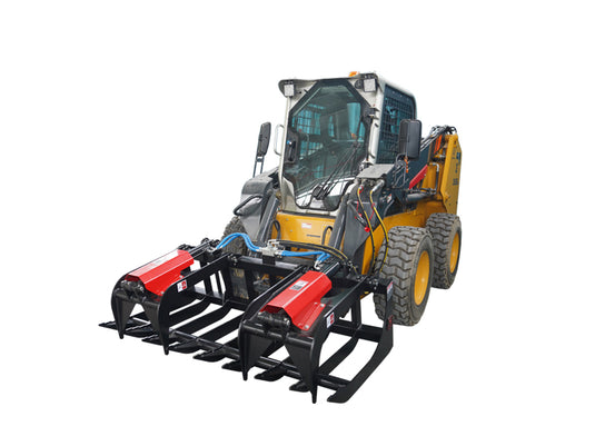 Dual Cylinders Root Grapple Bucket with Skid Steer Universal Quick Hitch
