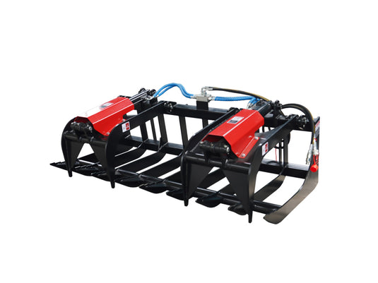 Dual Cylinders Root Grapple Bucket with Skid Steer Universal Quick Hitch