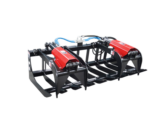 Dual Cylinders Root Grapple Bucket with Skid Steer Universal Quick Hitch