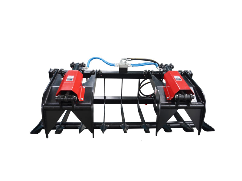 ギャラリービューアに画像をロードする, Dual Cylinders Root Grapple Bucket with Skid Steer Universal Quick Hitch
