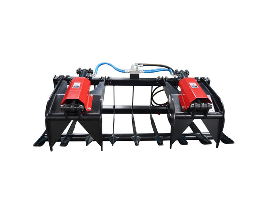 Dual Cylinders Root Grapple Bucket with Skid Steer Universal Quick Hitch