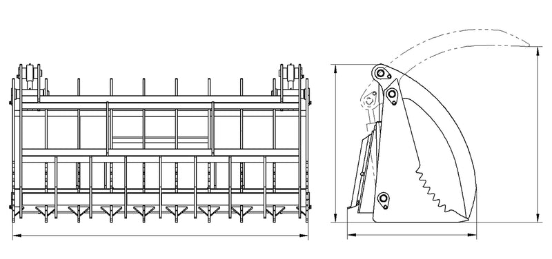 Load image into Gallery viewer, Skid Steer Root Grapple Rake
