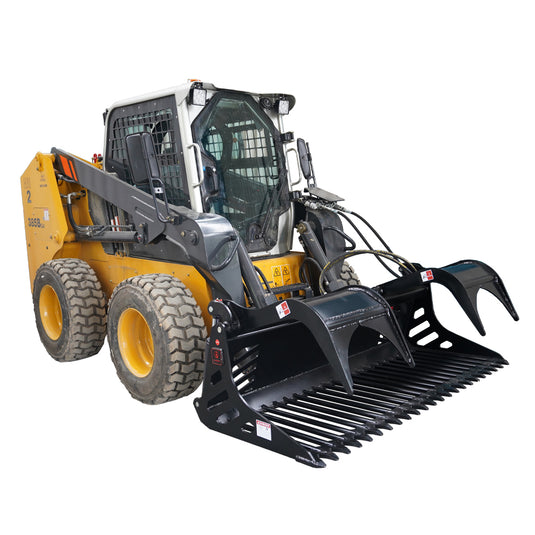 Skid Steer Rod Rock Grapple Bucket