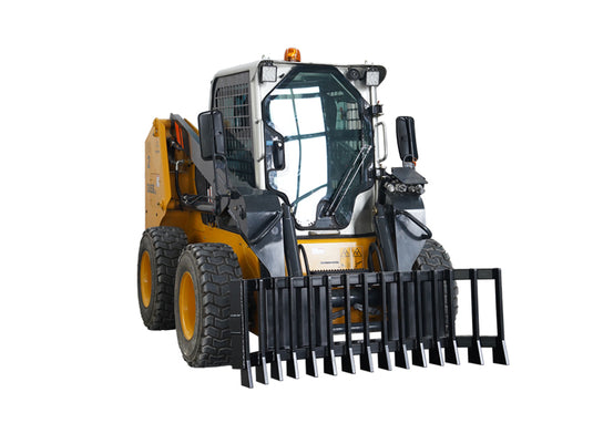 Heavy Duty Skid Steer Push Stick Rake Attachment