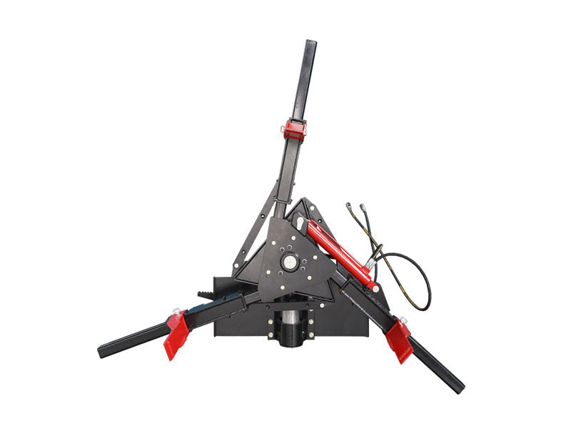 将图像加载到画廊查看器中，Tire Grabber attachment safely change and store large tires in a way for skid steer
