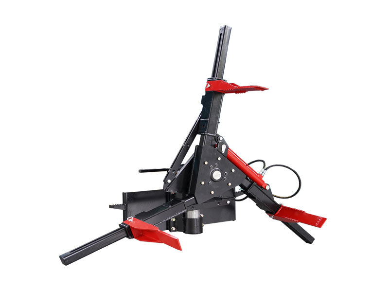 将图像加载到画廊查看器中，Tire Grabber attachment safely change and store large tires in a way for skid steer
