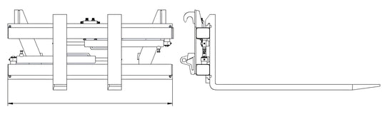 Hydraulic Adjust Pallet Forks Frame for Tractor Front Loader