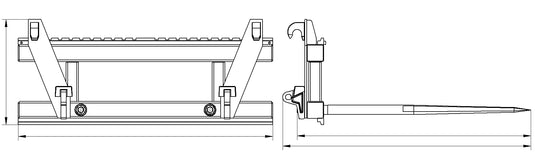 Forks Frame with Hay Spear T-2A-HS