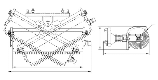 Tractor attachment Angle Rotary Broom,Sweeper