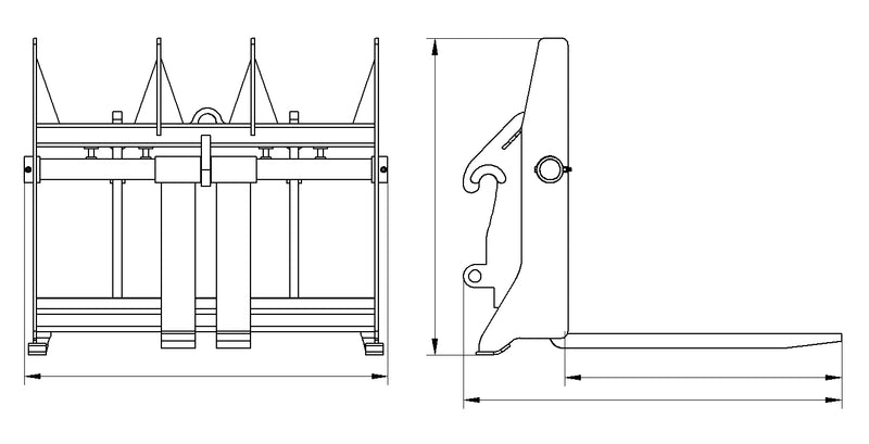 Load image into Gallery viewer, Construction Pallet Forks T-CUF
