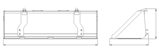 Dirt Bucket, John Deere Smooth Bucket T-JDB1830(72IN)-John Deere