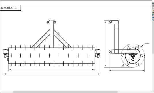 Dirt Grader and Leveler, Skid Steer Quick Tach Landscape Equipment, Loosen Dirt for Seedbeds
