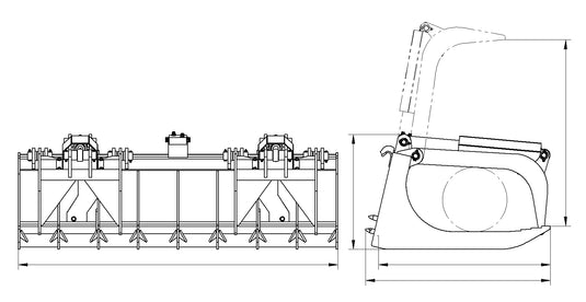 Economy Grapple Bucket Attachment Fits John Deere Tractors