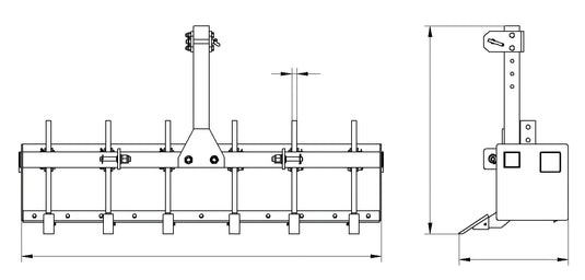 Heavy-Duty Box Blade Scraper for Cat-0 & Cat 1 Tractors