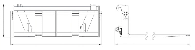 Load image into Gallery viewer, Tractor Attachment Pallet Fork Frame with SMS or EURO
