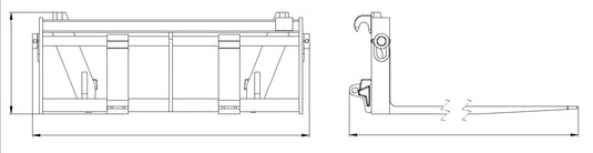 Tractor Attachment Pallet Fork Frame with SMS or EURO
