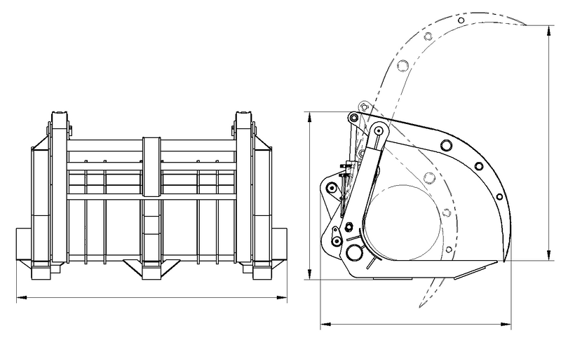 Load image into Gallery viewer, Wheel Loader Timber Grab W-JMQ2800-XG975K
