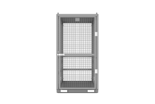 Galvanized Cylinder Storage Cage With Manual Close Single Door