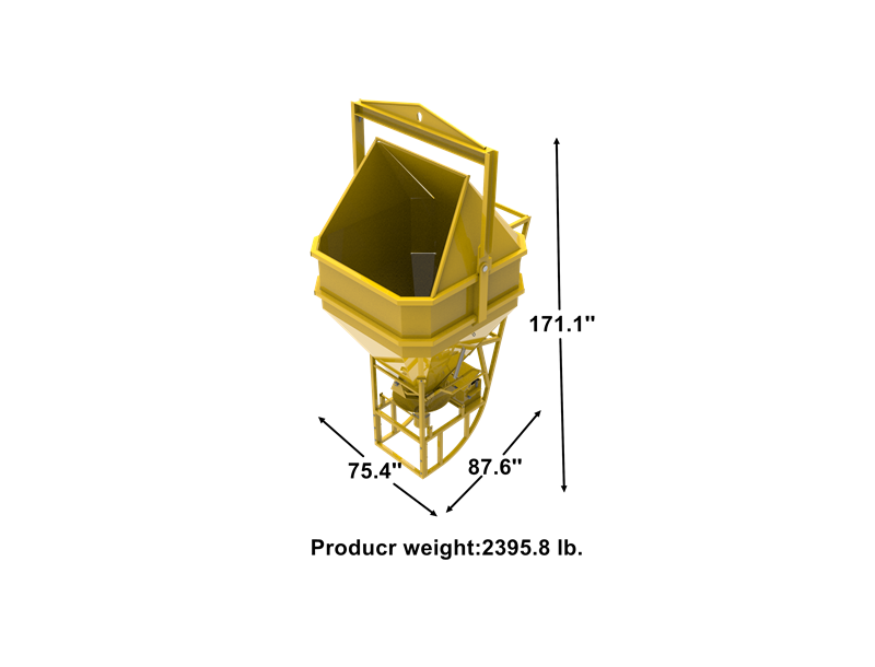 Indlæs billede i Gallery Viewer, Laydown Square Concrete Bucket Construction Equipment with Hydraulle Power Unit
